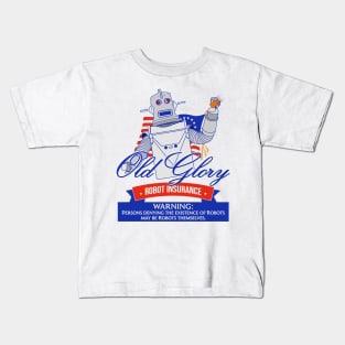 Old Glory Robot Insurance / 90s SNL Commercial Kids T-Shirt